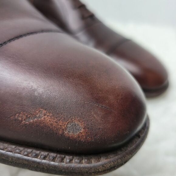 J.M. Weston Richelieu Men\'s Size 10 Oxford Derby Brown Leather 300 Cap Toe main image 12